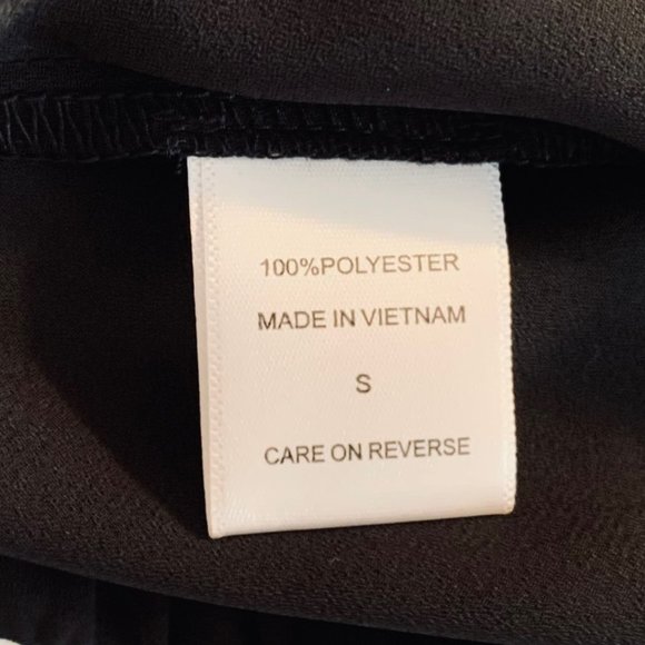 New York & Company Semi Sheer Black Blouse Size S - Picture 14 of 15